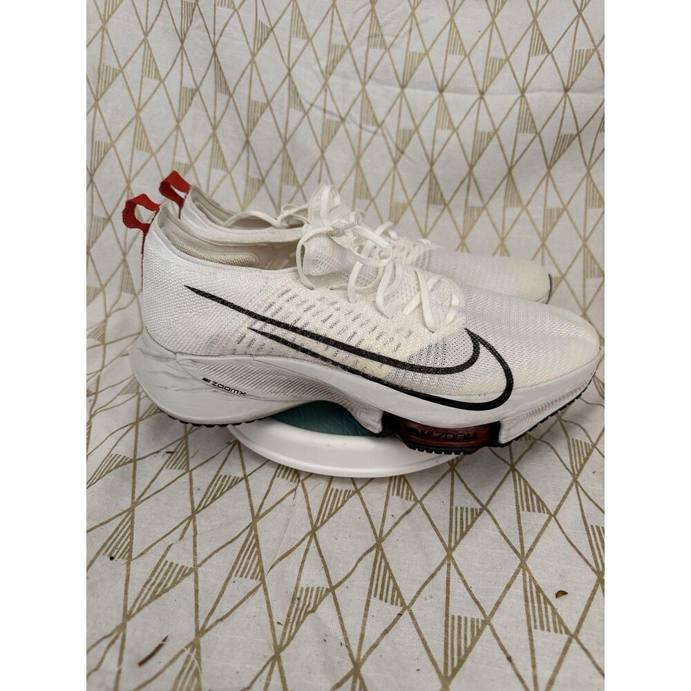 Nike Air Zoom Tempo Next% Shoes Mens 12 White ZoomX Cushioned Running Sneakers